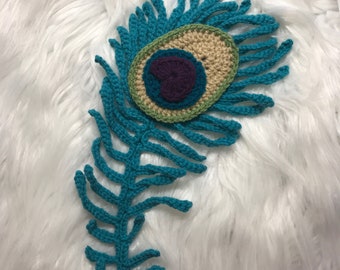 Crochet Pattern - INSTANT PDF DOWNLOAD - Crochet - Peacock Feather - Peacock - Pattern - Crochet Patterns - Crochet Applique - Applique