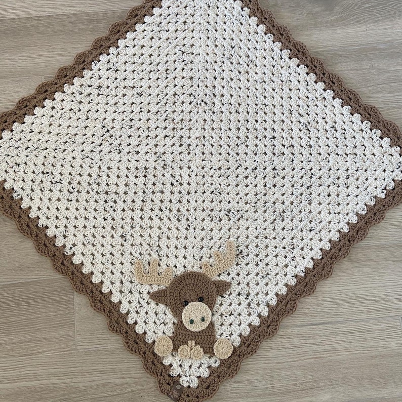 Blanket Moose Baby Blanket Crocheted Moose Blanket Baby Etsy