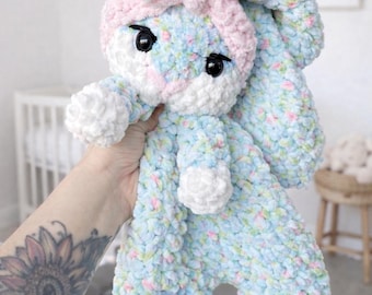 Crocheted Bunny Plushie - Stuffed Animals - Nellas Cottage - Bunny Toy - Baby Bunny - Bunny Plushie - Bunnie Amigurumi - Crochet - Handmade