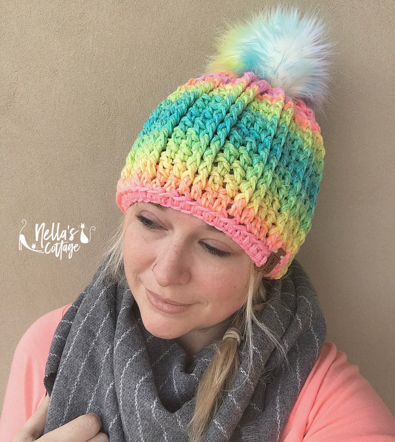 Crochet Pattern INSTANT PDF DOWNLOAD Hat Pattern Crochet Hat Pattern Nellas Cottage Patterns Beanie Pattern Berlin Pattern image 3