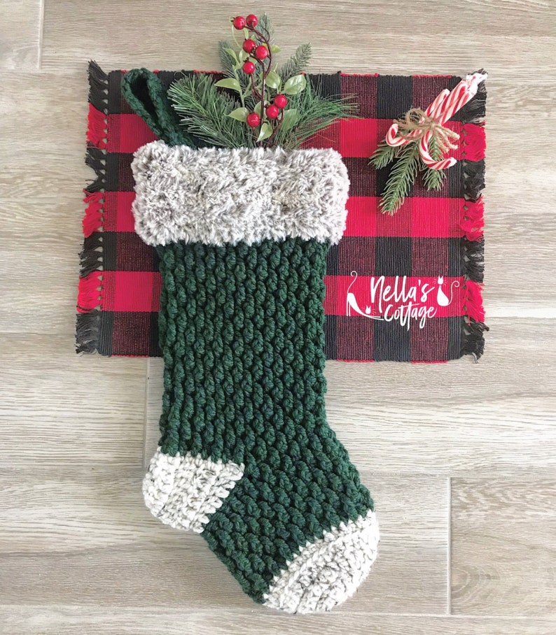 Crochet Pattern INSTANT PDF DOWNLOAD Crochet Stocking Pattern Stocking Christmas Stocking Christmas Pattern Pattern Alpine image 1