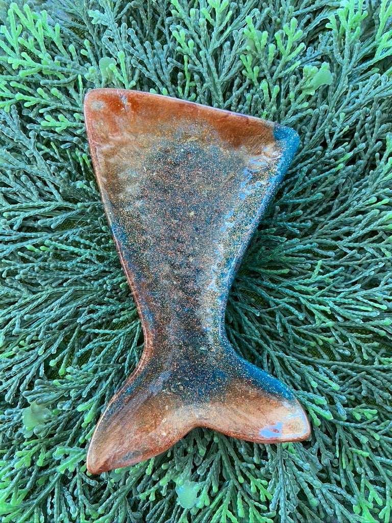 Resin Art Mermaid Tail Trinket Dish Trinket Tray Resin