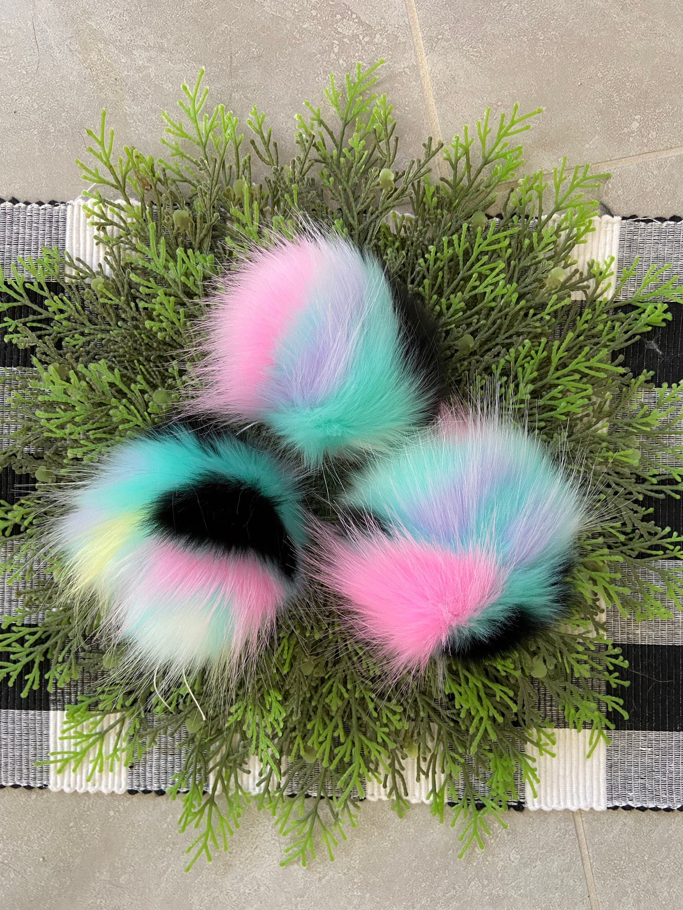Ready To Ship FAUX FUR Faux Fur Pom Pom Faux Fur Oversized Pom Pom Nellas Cottage