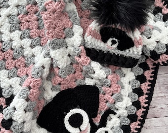 Crochet Baby Blanket - Baby Blanket - Handmade Baby Blanket - Puppy Baby Blanket - Crocheted Baby Blanket - Baby Puppy - Baby Dog