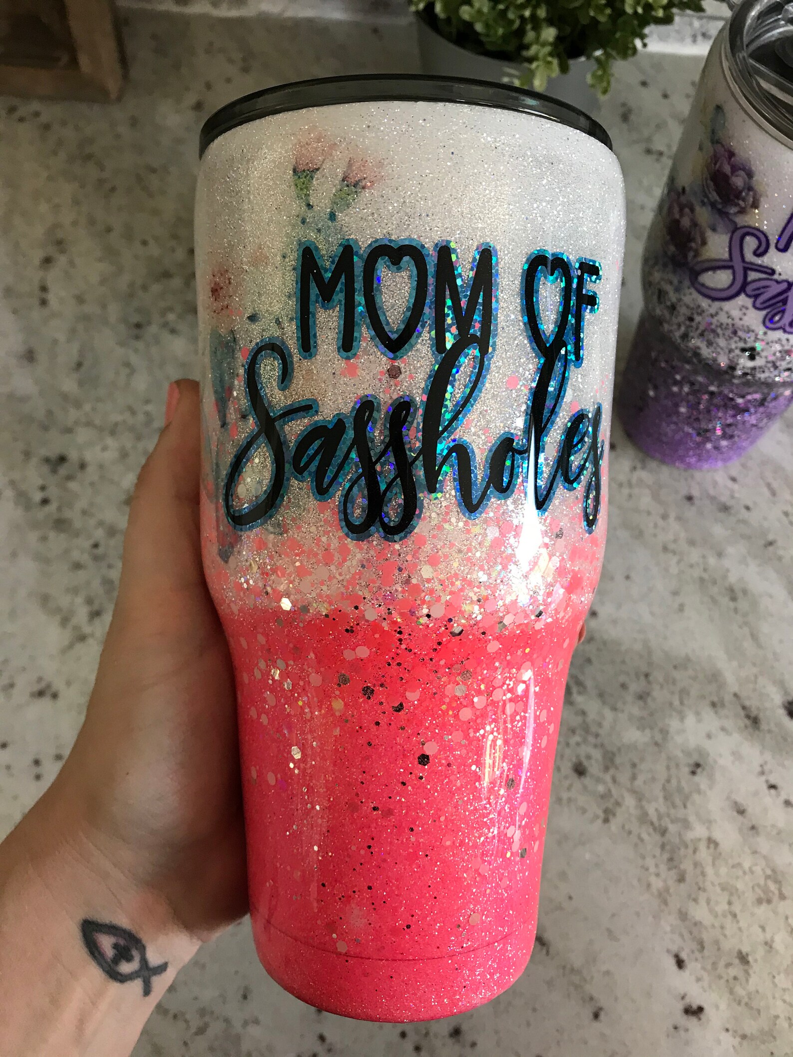 Custom Cup Coffee Cup Tumbler Custom Tumbler Glitter Etsy