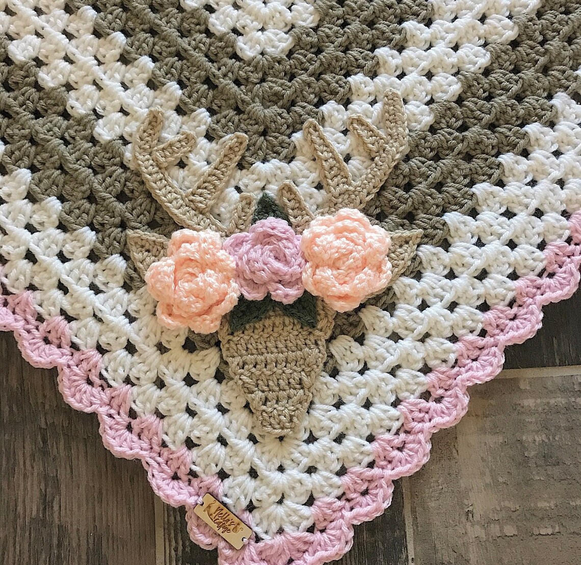 Crochet Baby Blanket Boho Baby Blanket Boho Deer Blanket Etsy