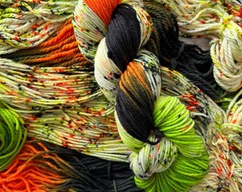 MONSTER SLIME- Hand Dyed Merino Wool Yarn
