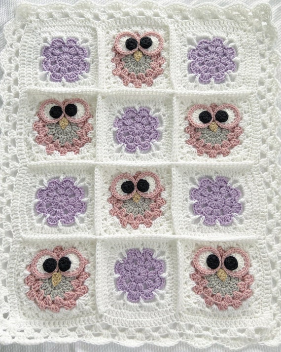 Blanket Magnolia Owl Blanket Nellas Cottage Baby Blanket