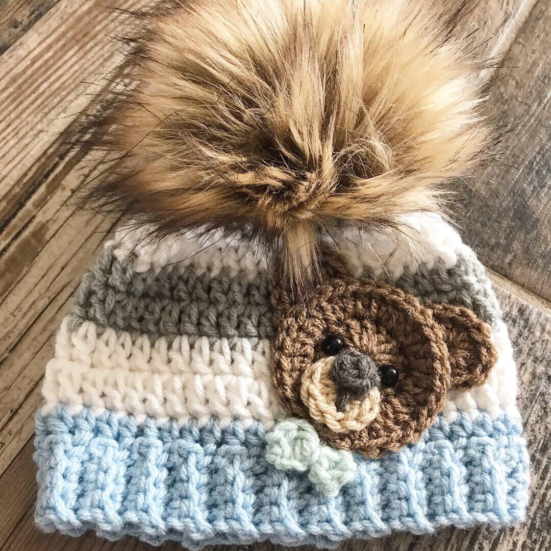 Crochet Baby Blanket Baby Blanket Handmade Baby Blanket Baby Bear