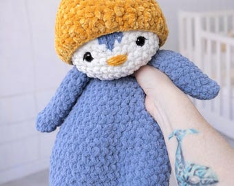 Crocheted Penguin Plushie - Stuffed Animals - Nellas Cottage - Penguin Toy - Baby Penguin  - Penguin Amigurumi - Crochet - Handmade