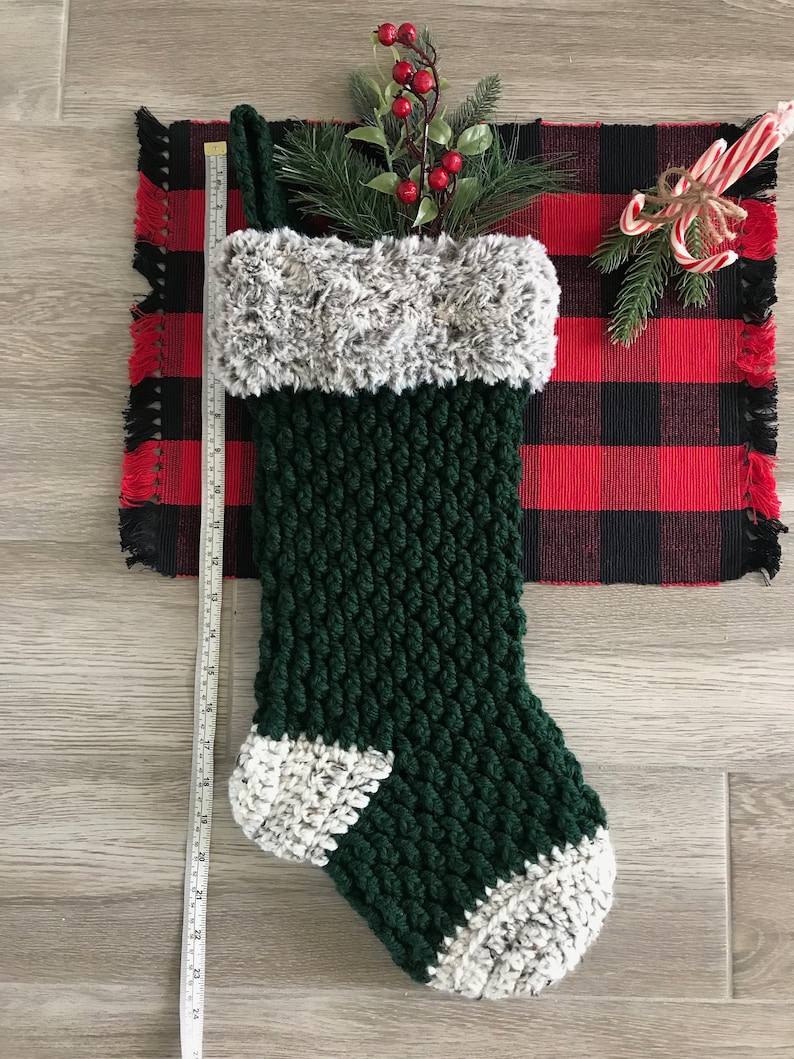 Crochet Pattern INSTANT PDF DOWNLOAD Crochet Stocking Pattern Stocking Christmas Stocking Christmas Pattern Pattern Alpine image 2