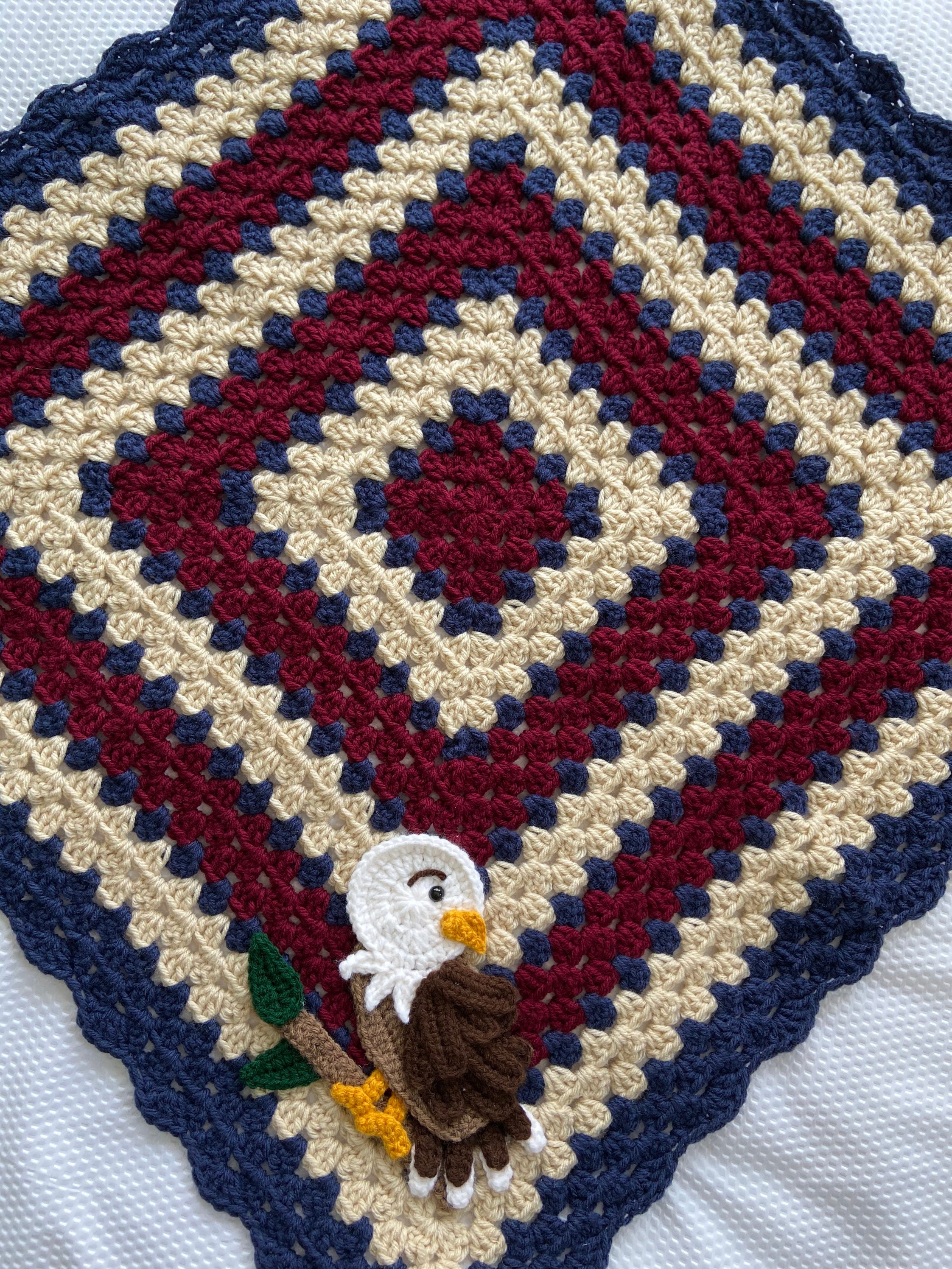 Crochet Baby Blanket Baby Blanket Handmade Baby Blanket Patriotic