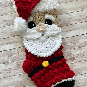 Crochet Pattern - INSTANT PDF DOWNLOAD - Crochet Stocking Pattern - Stocking - Christmas Stocking - Winter Santa - Nellas Cottage
