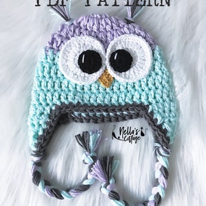 Crochet Pattern - INSTAT PDF DOWNLOAD - Owl Hat Pattern - Crochet Owl Hat - Owl - Owls - Hat Pattern - Beanie Pattern - Animal Hat Patterns