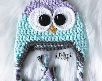 Crochet Pattern - INSTAT PDF DOWNLOAD - Owl Hat Pattern - Crochet Owl Hat - Owl - Owls - Hat Pattern - Beanie Pattern - Animal Hat Patterns