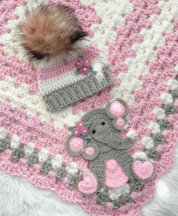 Dos Agujas Manta Bebe Punto Bobo Manta Bebé Con Borde De Hojas