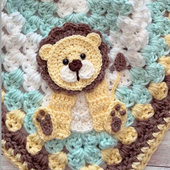 easy crochet lion baby blanket crochet pattern