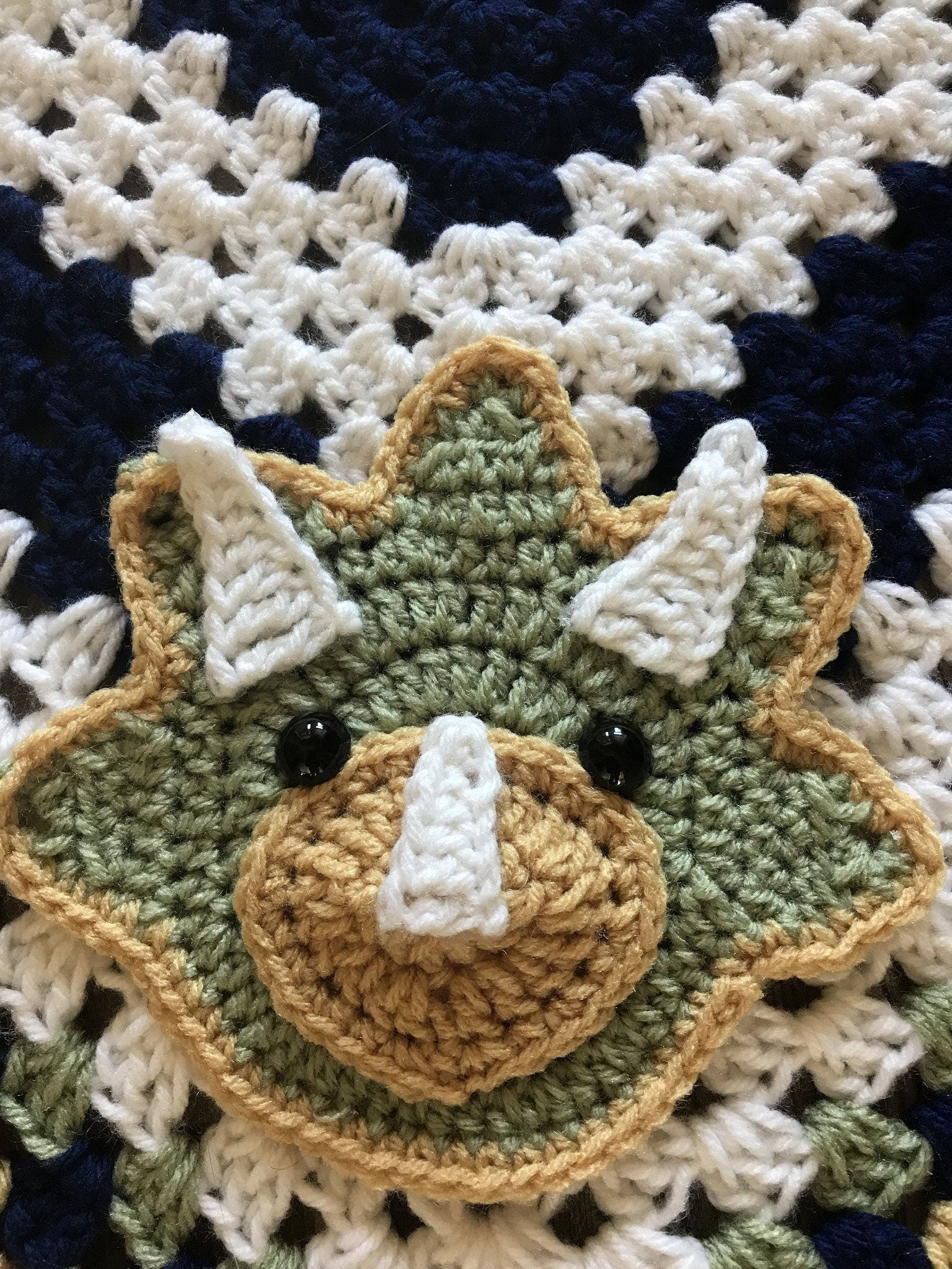 Crochet Baby Blanket Baby Blanket Handmade Baby Blanket Dinosaur
