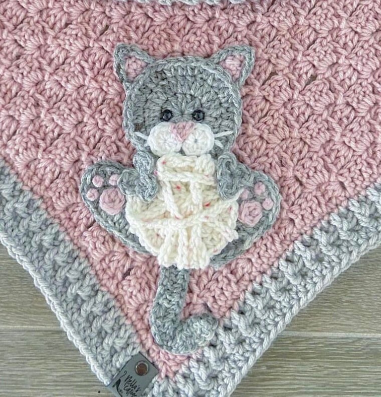 Crochet Baby Blanket Baby Blanket Handmade Baby Blanket Kitty