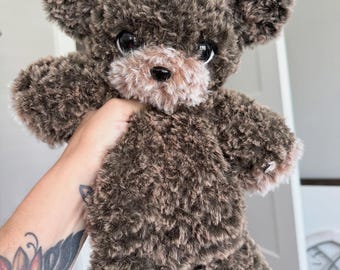 Biscuits The Bear - INSTANT PDF DOWNLOAD - Crochet Snuggler Pattern - Crochet Bear Pattern - Pattern - Stuffed Animal - Nellas Cottage