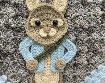 Crochet Pattern - INSTANT DOWNLOAD - Nellas Cottage - Mr Rabbit - Crochet - Crochet Rabbit - Crochet Bunny - Rabbits - Baby Blankets