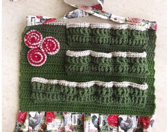 Crochet Pattern - INSTANT PDF DOWNLOAD - Crochet Egg Apron - Farmhouse Apron - Amara Apron - Nellas Cottage - Crochet Egg Collecting Apron