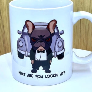 Frenchie tough guy coffee mug