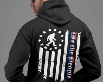 Patriotic "We the people" Rustic Bigfoot hoodie