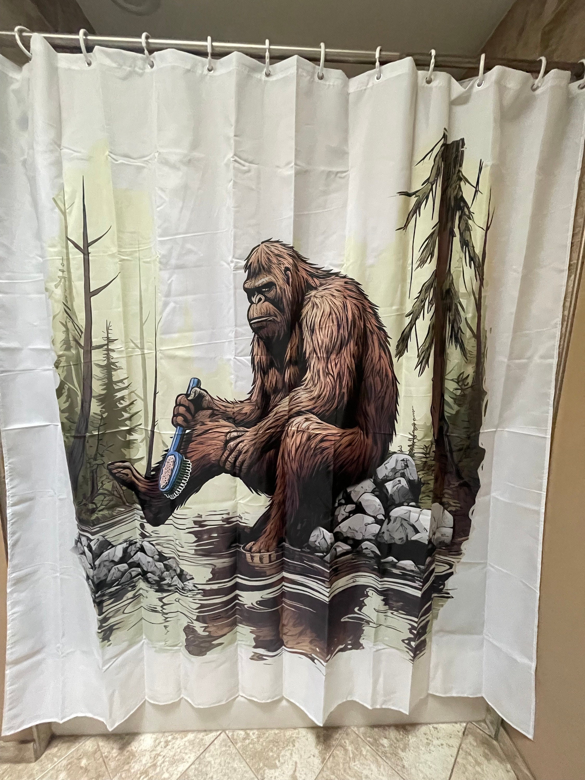 Bathing Bigfoot wash rag, hand towel, bath towel set or individual