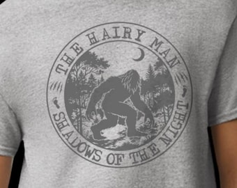 The Hairy Man - Shadows of the Night - Gray tshirt