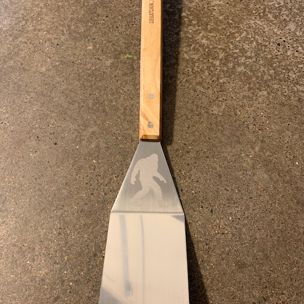 Custom long grilling spatula - stainless steel
