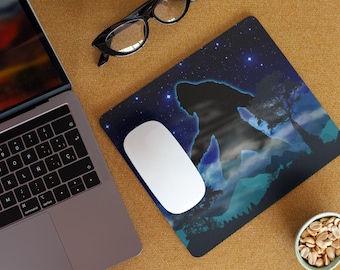 Bigfoot Under the Stars Neoprene Mousepad