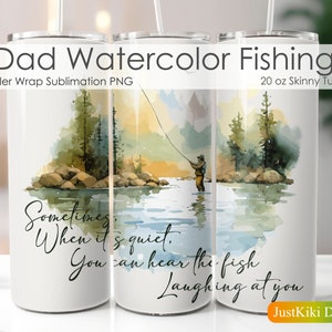 Disegno di sublimazione del bicchiere da pesca di papà divertente, Scaricabile Festa del papà Tumbler Wrap PNG, Licenza commerciale del progettista, Download digitale