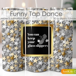 Design engraçado de sublimação de copo de dança de sapateado, envoltório de copo para download PNG, licença comercial de designer