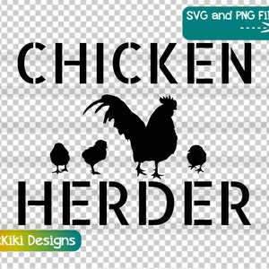 Funny Chicken Clipart, Chicken Herder SVG, Backyard Chicken Farmer Sublimation PNG, Utilisation commerciale, Téléchargement numérique instantané