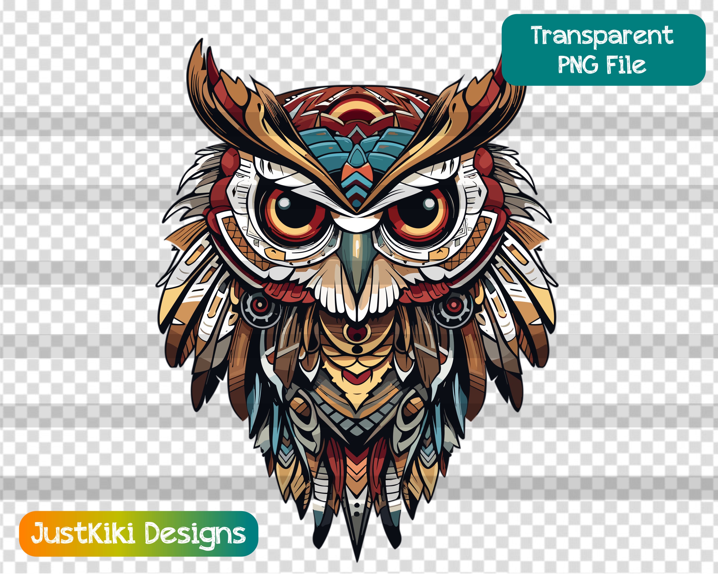 Tribal Owl PNG: American Indian Clipart (Digital Download)