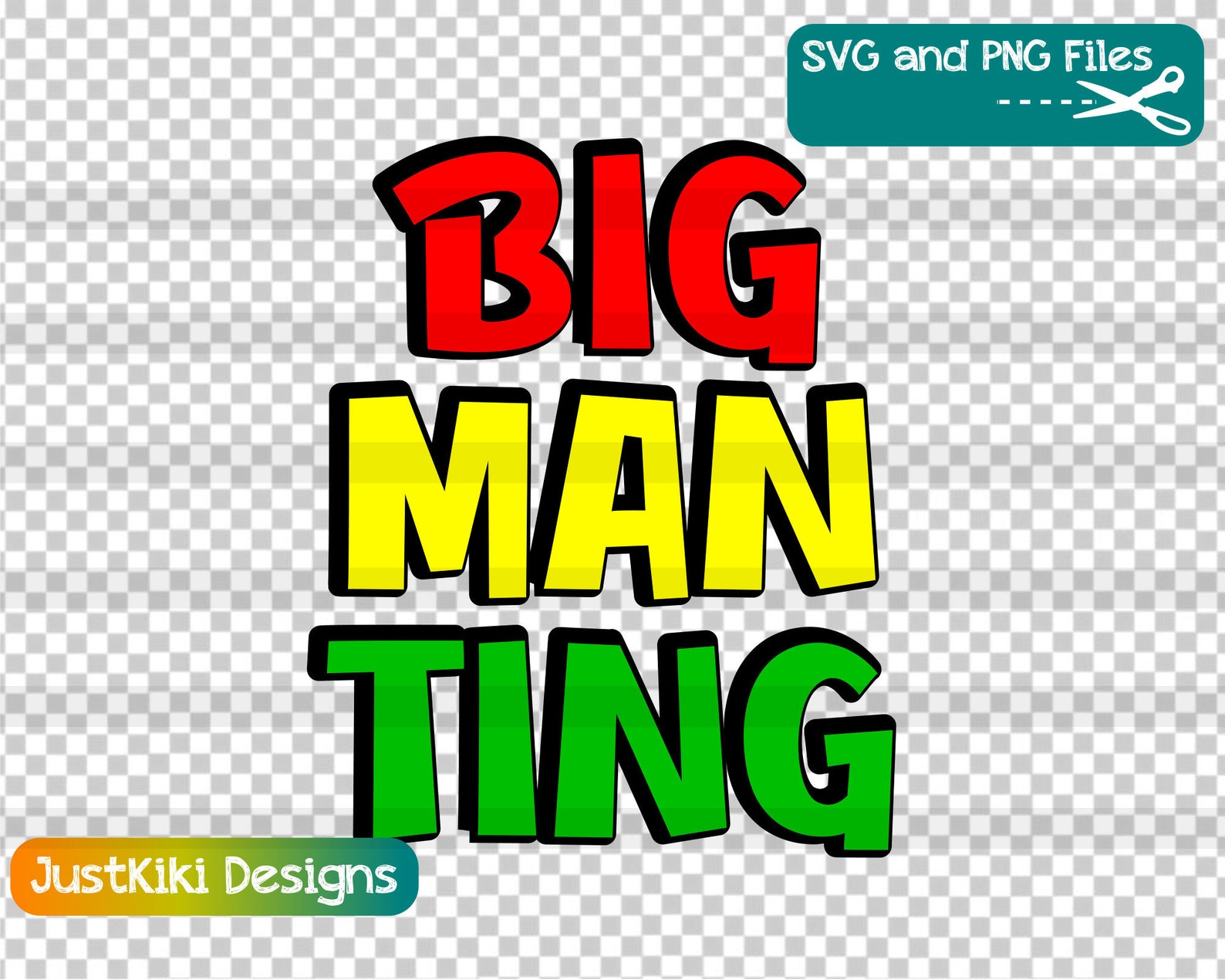 Big Man Ting Jamaica SVG PNG: Family Vacation Clipart (digital Download