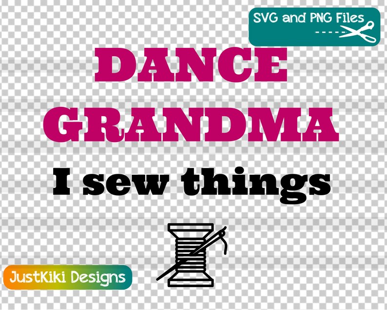 Download Dance Grandma SVG I Sew Things PNG Dance Competition | Etsy