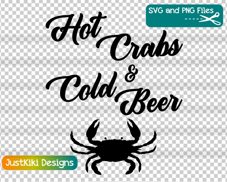 Download Crab SVG Maryland Blue Crab PNG Hot Crabs and Cold Beer | Etsy