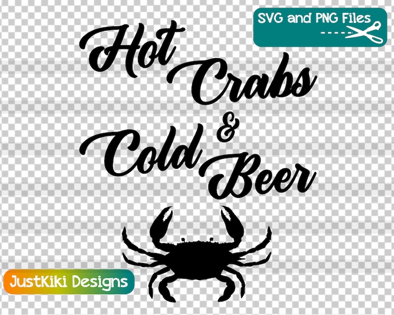 Download Crab SVG Maryland Blue Crab PNG Hot Crabs and Cold Beer | Etsy