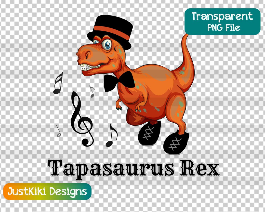 Cute Tap Dancing Dinosaur Clipart, Kid's Tapasaurus Tap Dance PNG ...