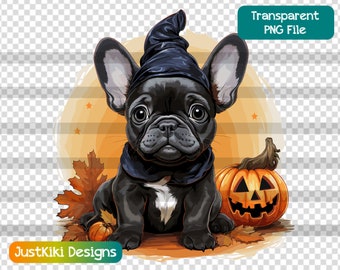 Cute Halloween Frenchie PNG, French Bulldog Clipart, Cute Dog PNG, Sublimation Designs, Digital Download, Commercial Use