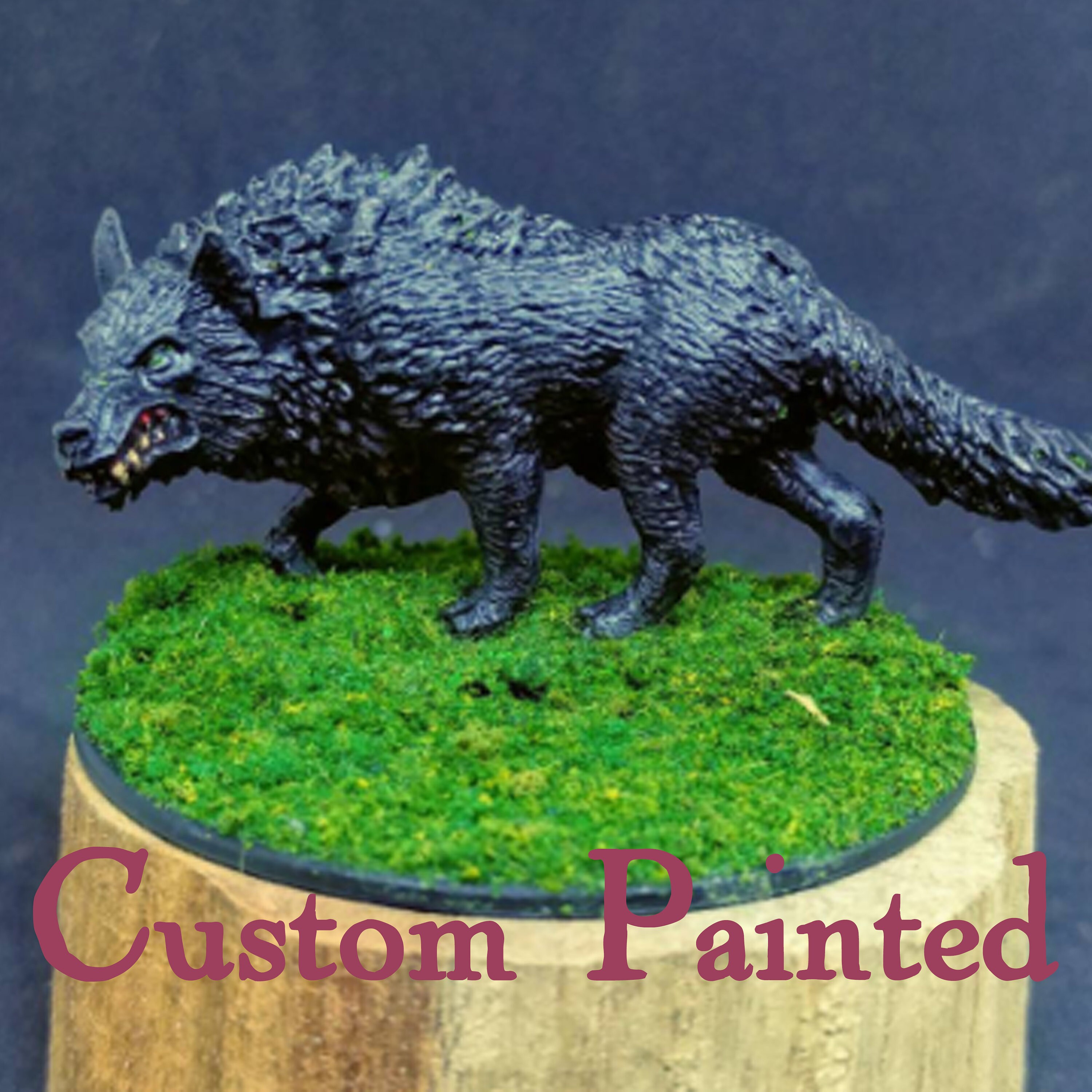 Painted Miniature Dire Wolf Pathfinder Rpg DnD Reaper Bones