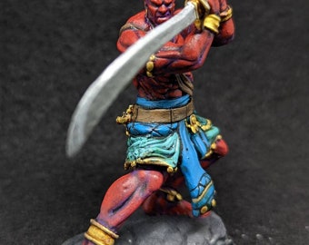 Fire Genie l Ifrit l Wizkids Miniature l Hand Painted Dungeons and Dragons Miniature l Paint to Order