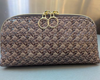 Neceser, neceser para maquillaje y artículos de aseo, bolso de mano de viaje con forro de algodón floral