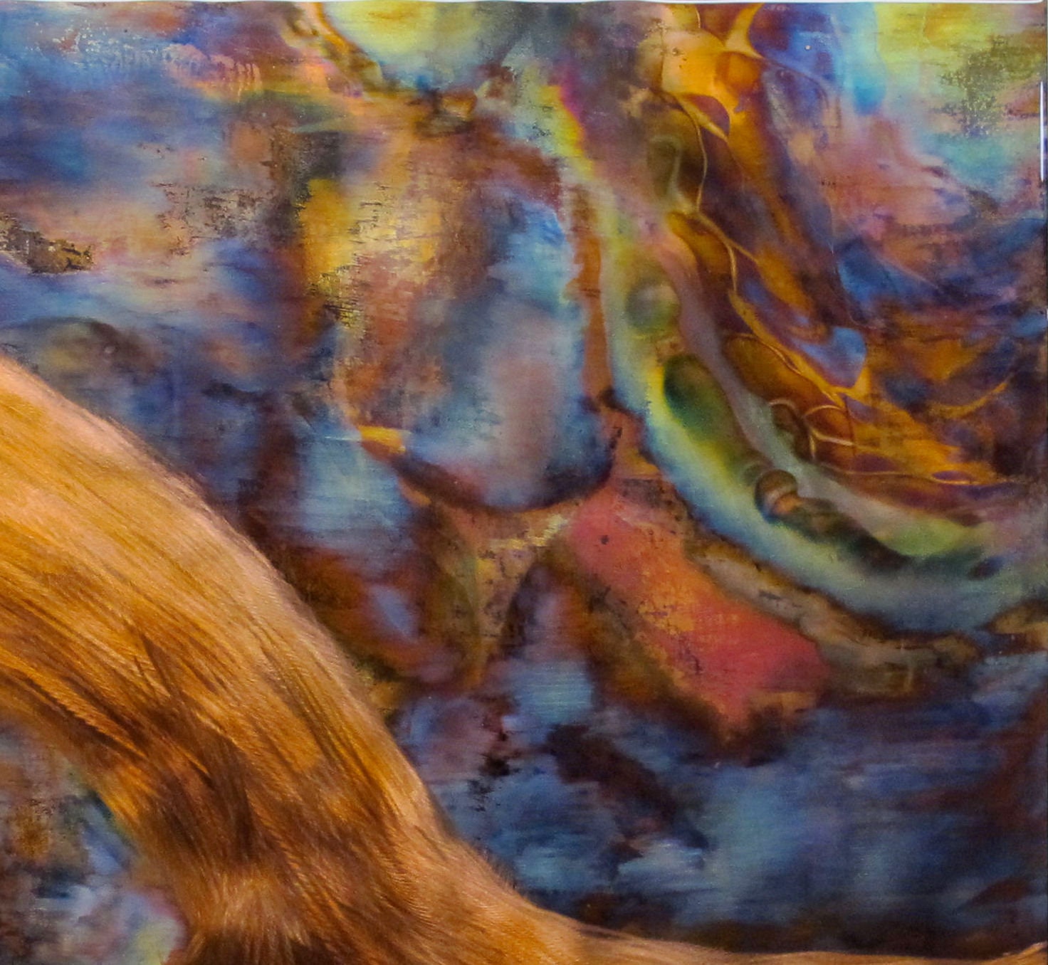 This flame painting copper art work is an abstract expression Etsy