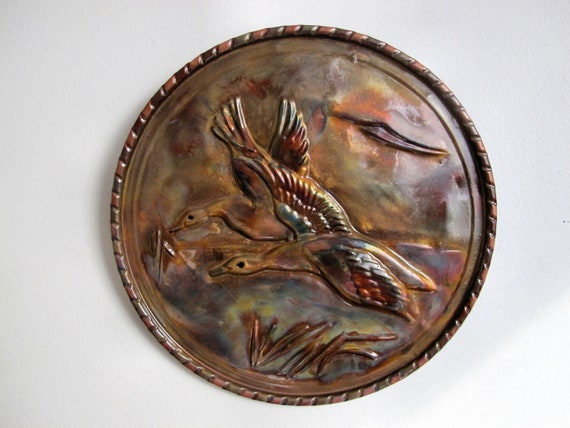 Flame painting copper plate and decorative copper plate for collectors.