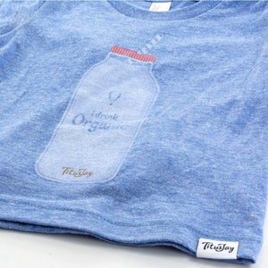 I Drink Organic Hipster Tri Blend Baby T Shirt image 3
