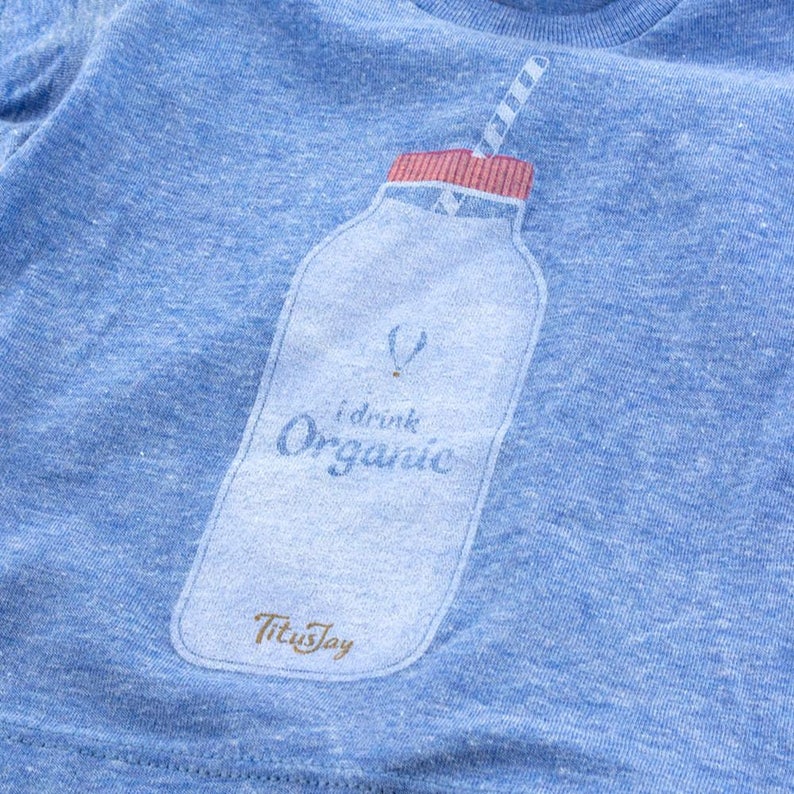 I Drink Organic Hipster Tri Blend Baby T Shirt image 5