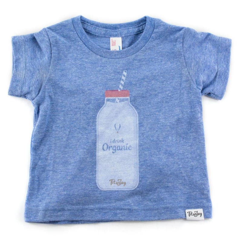 I Drink Organic Hipster Tri Blend Baby T Shirt image 2